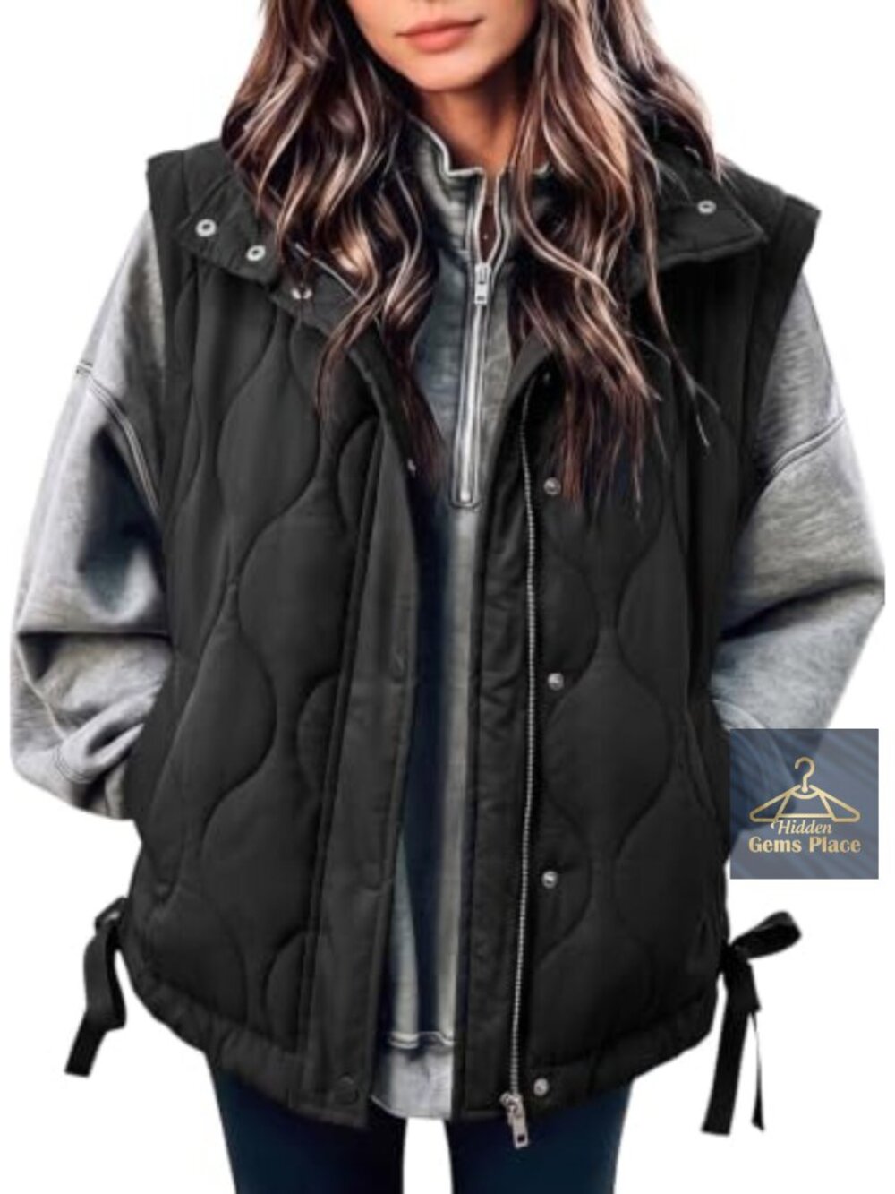 Quilted Puffer Vest Lightweight Sleeveless Jacket